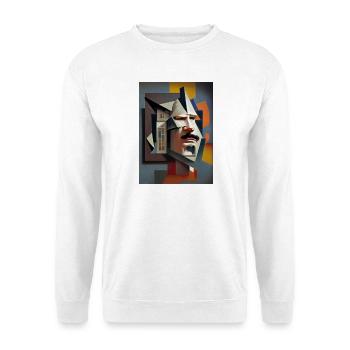 Cubic Portrait: Fragmented Face - Unisex Sweatshirt - white - Front