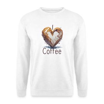 ich liebe Kaffee - Unisex Pullover - Weiß - Vorne