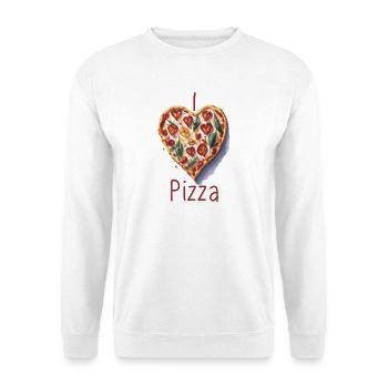 I love pizza - Unisex Sweatshirt - white - Front