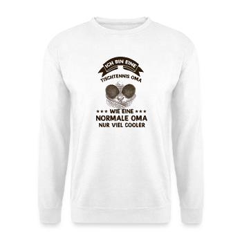 Ich bin eine Tischtennis Oma - Unisex Pullover - Weiß - Vorne