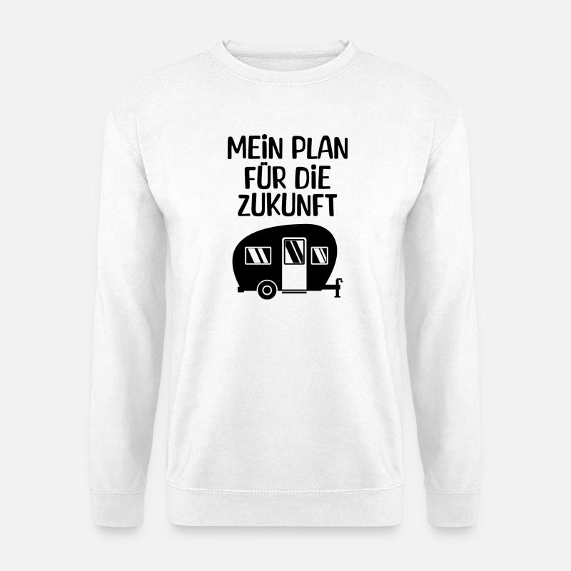 Ferien Statement Wohnwagen Camping Camper Chillen - Unisex Pullover - Weiß