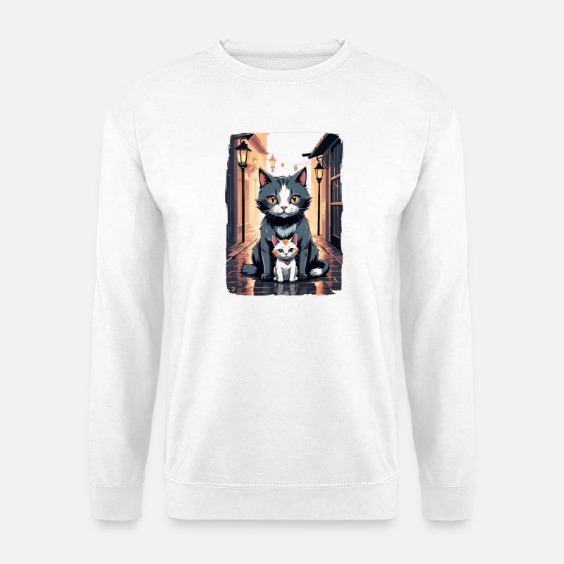 Süße Katzen - Unisex Pullover - Weiß