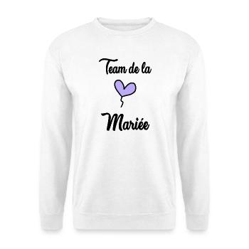COUPLE. JUST MARRIED. EVJF. SAINT VALENTIN. LOVE. - Sweat-shirt Unisexe - blanc - Devant