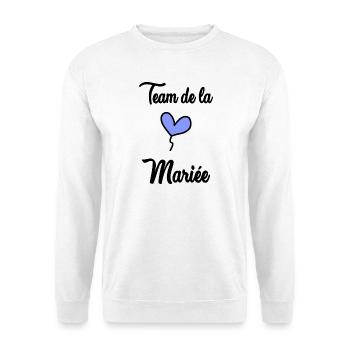 COUPLE. JUST MARRIED. EVJF. SAINT VALENTIN. LOVE. - Sweat-shirt Unisexe - blanc - Devant