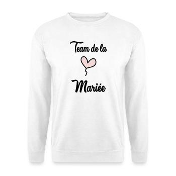 MARIEE. COEUR. COUPLE. JUST MARRIED. EVJF. SAINT V - Sweat-shirt Unisexe - blanc - Devant