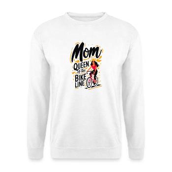 T-shirt Maman Reine des Lignes de Vélo - Sweat-shirt Unisexe - blanc - Devant