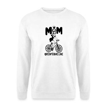 Queen of the Bicycle Illustration - Unisex Sweatshirt - white - Front