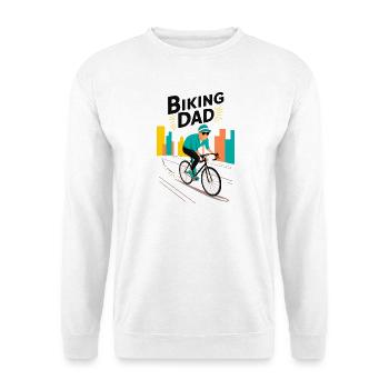 Biking Dad Illustration for Active Dads - Unisex Sweatshirt - white - Front