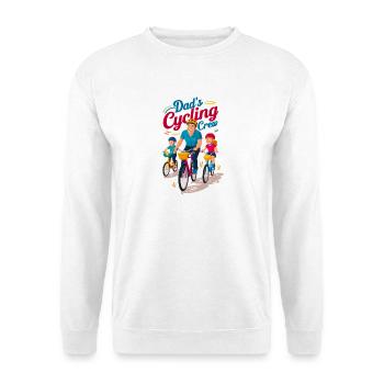 Dad's Cycling Crew Illustration - Unisex Sweatshirt - white - Front