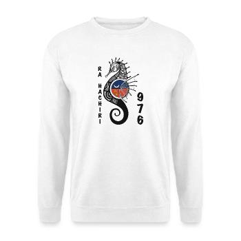 Hibiscus Seiche Turtle Illustration - Sweat-shirt Unisexe - blanc - Devant