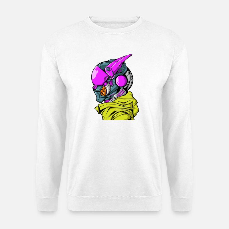 Cyberpunk Cyborg Robot - Unisex Pullover - Weiß