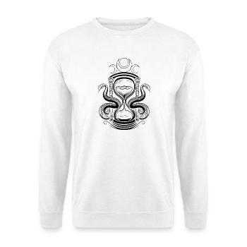 Schlange mit Sanduhr zum selber Ausmalen - Unisex Pullover - Weiß - Vorne