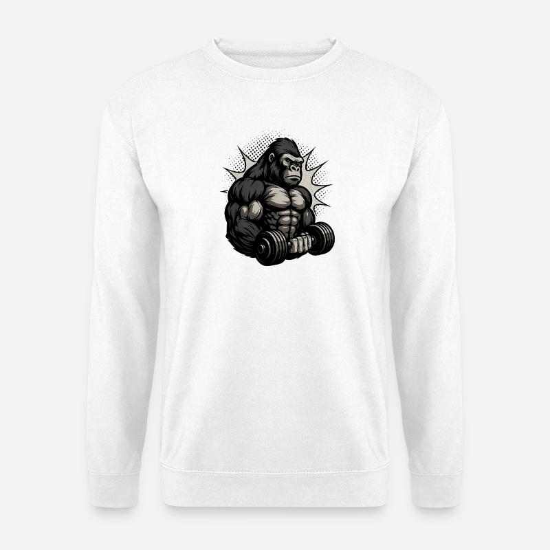 Strong Gorilla Force Pattern - Unisex Sweatshirt - white