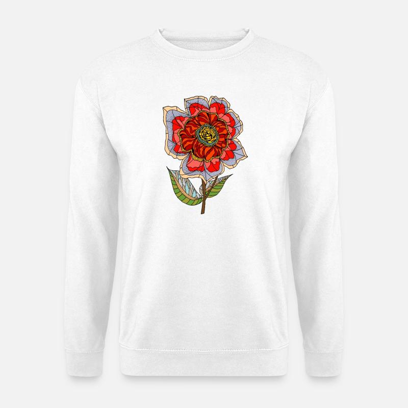 Blume - Unisex Pullover - Weiß