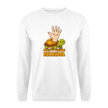 Cute Turtle Left Side Ninja Left-Handed People - Unisex Sweatshirt - white - Front