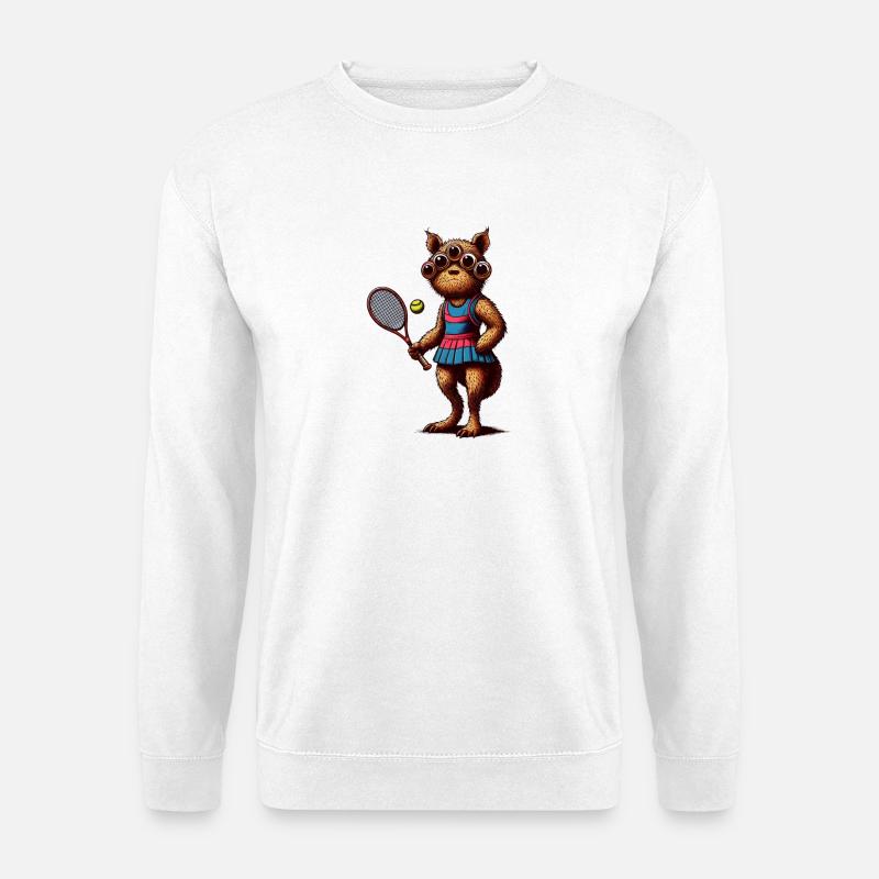 Tennisfanatisches Geschöpf - Unisex Pullover - Weiß