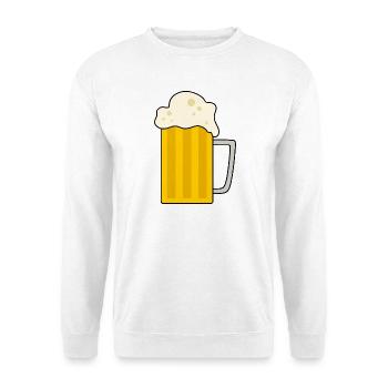 Schaumiger Bierkrug Illustration - Unisex Pullover - Weiß - Vorne