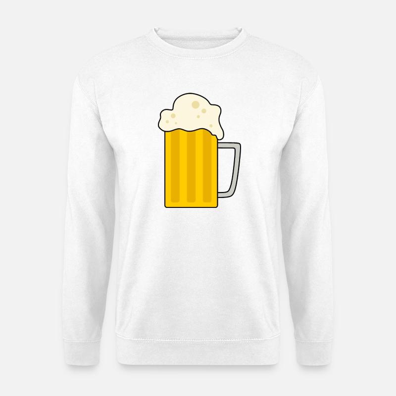 Schaumiger Bierkrug Illustration - Unisex Pullover - Weiß
