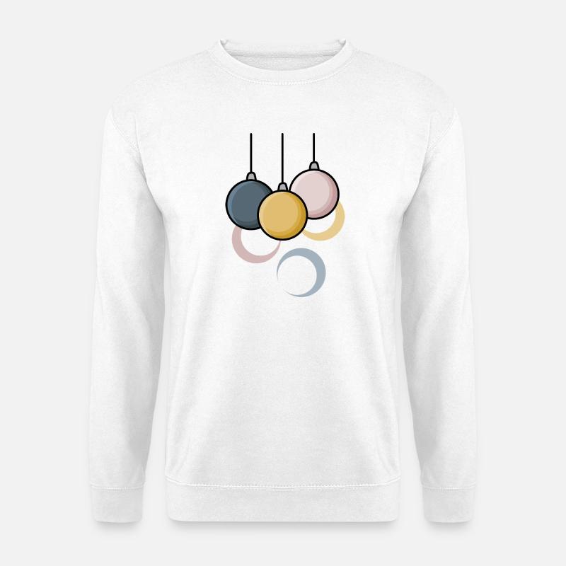 Moderne Weihnachtskugeln - Unisex Pullover - Weiß