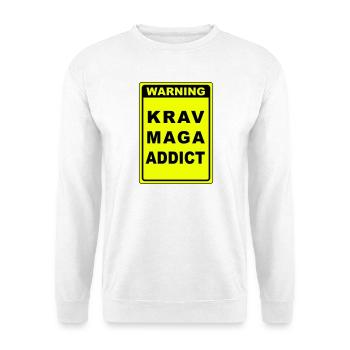 Warnung Krav Maga Süchtiger - Unisex Pullover - Weiß - Vorne