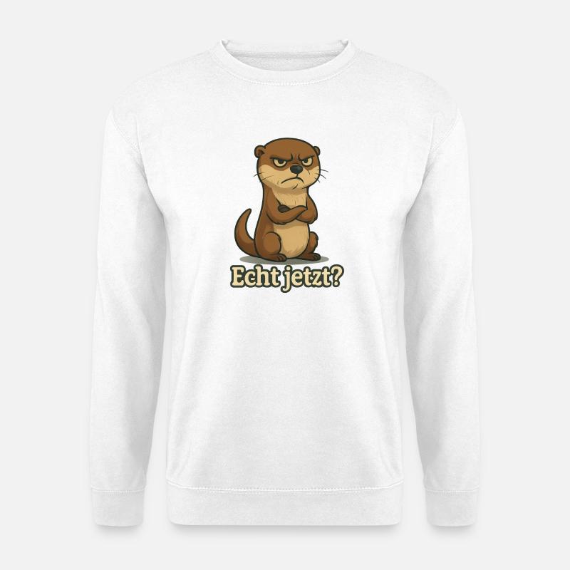 Otter Echt Jetzt? - Unisex Pullover - Weiß
