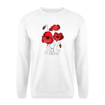 Blumen - Sweat-shirt Unisexe - blanc - Devant