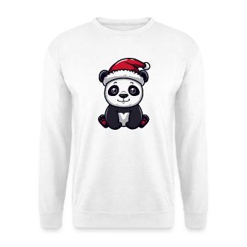 Noël Panda - Sweat-shirt Unisexe - blanc - Devant