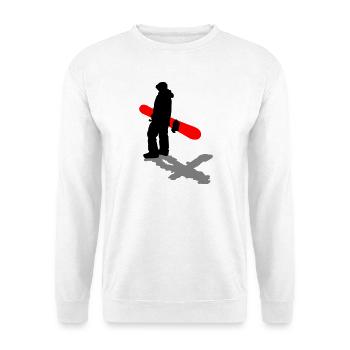 Planche à neige - Sweat-shirt Unisexe - blanc - Devant