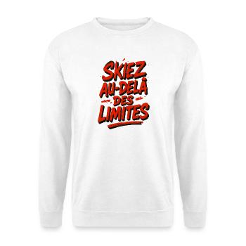 Skifahren Sie über die Grenzen hinaus! - Unisex Pullover - Weiß - Vorne