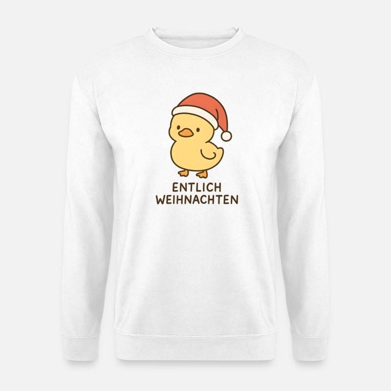 Entlich Weihnachten Küken - Unisex Pullover - Weiß