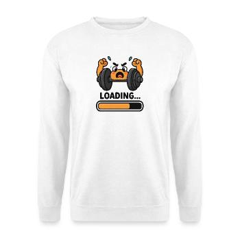 Ladender Kraftlift Cartoon - Unisex Pullover - Weiß - Vorne