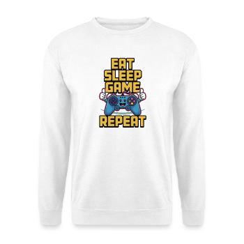 Eat Sleep Game Repeat - Unisex Sweatshirt - white - Front
