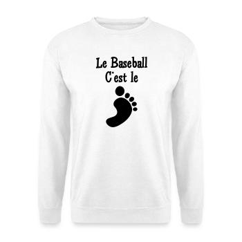 Baseball ist der Fuß - Unisex Pullover - Weiß - Vorne