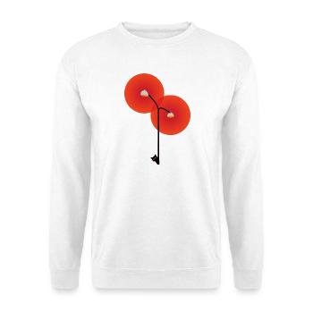 Lampadaire avec chat - Sweat-shirt Unisexe - blanc - Devant