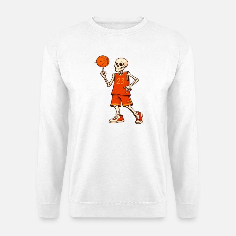 Skeleton Hoops 23 - Unisex Pullover - Weiß