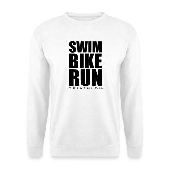 Triathlon Natation Course Cyclisme - Sweat-shirt Unisexe - blanc - Devant