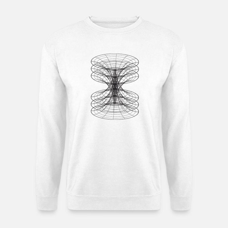 Warped Grid Sanduhr - Unisex Pullover - Weiß