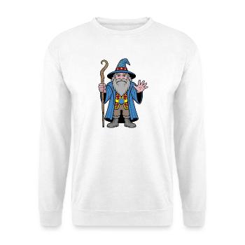 Cosmic Wizard in Starry Hat - Unisex Sweatshirt - white - Front