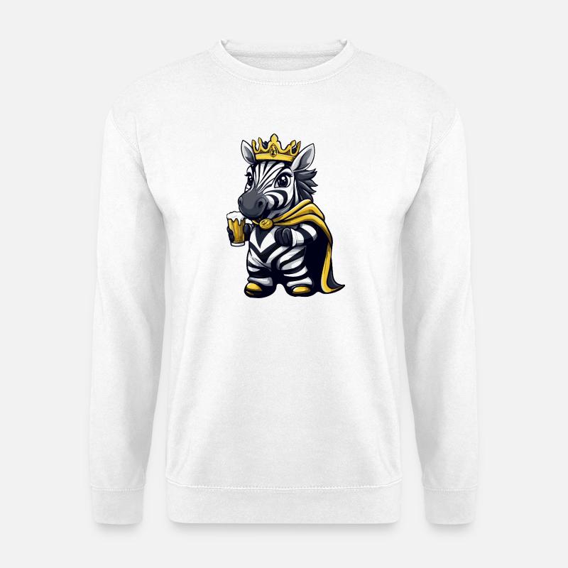 Sebra ølkonge - Genser unisex - hvit