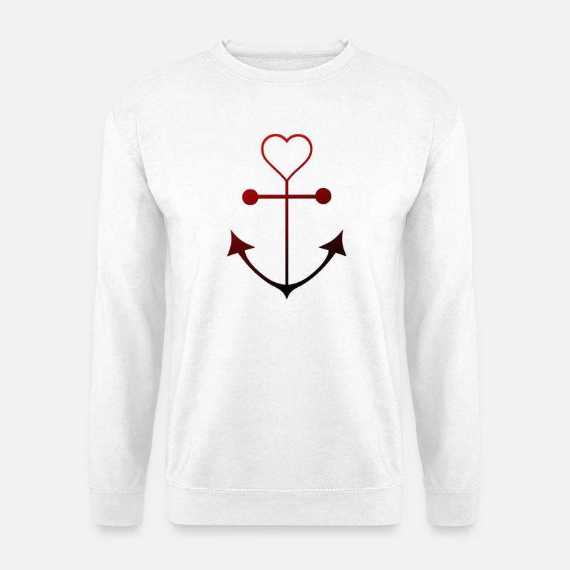 Herzanker  - Unisex Pullover - Weiß