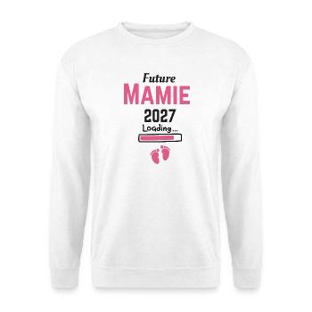Zukünftige Oma 2027 Bekanntgabe Schwangerschafts-Großmutter - Unisex Pullover - Weiß - Vorne