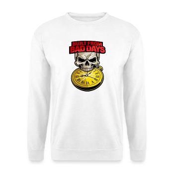 Built From Bad Days Totenkopf Skull Motivation - Unisex Sweatshirt - white - Front