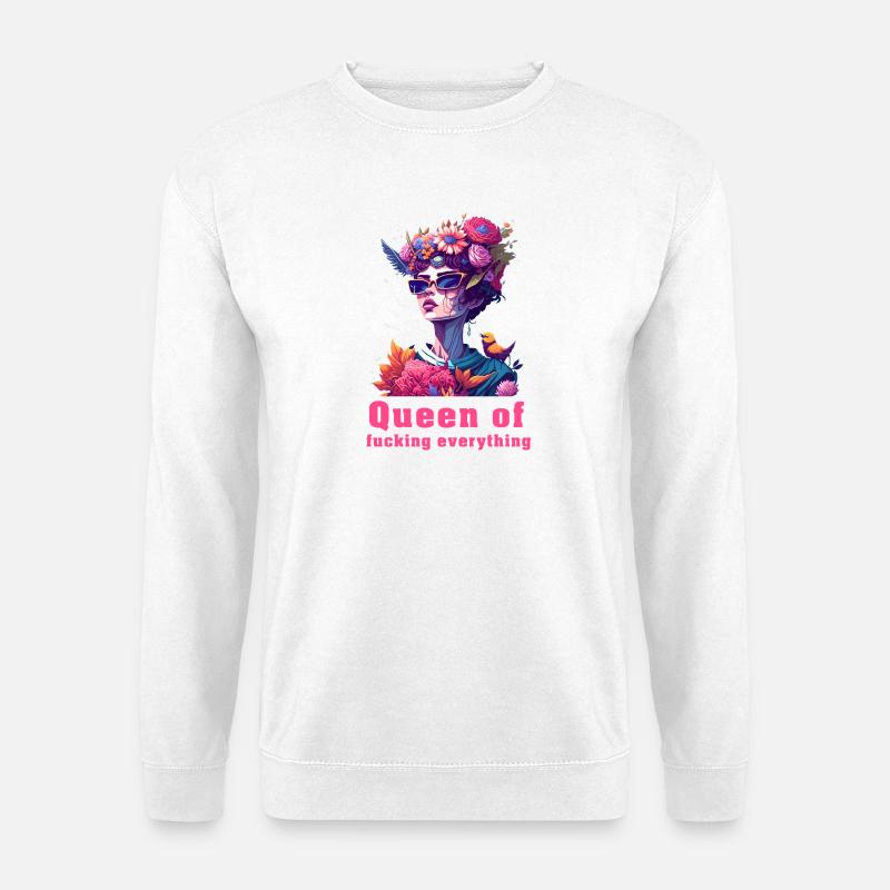 Queen of  Everything - Unisex Pullover - Weiß