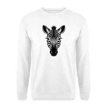 Zebra face - Unisex Sweatshirt - white - Front