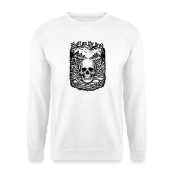 Auf dem Dead Skull Gothic Dark Art Shirt gebaut - Unisex Pullover - Weiß - Vorne