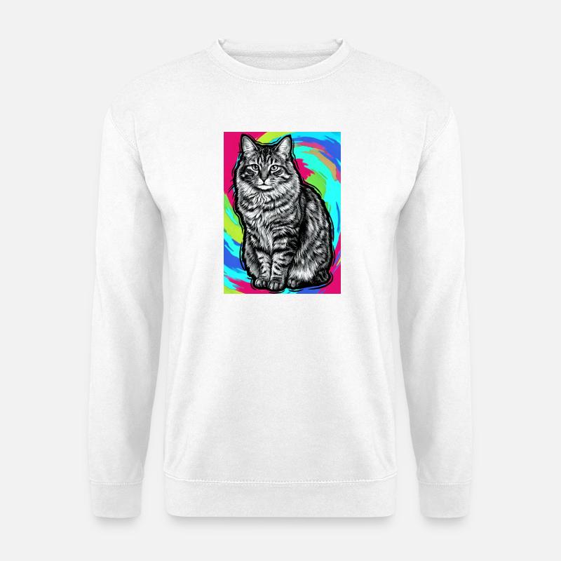 Katze - Unisex Pullover - Weiß