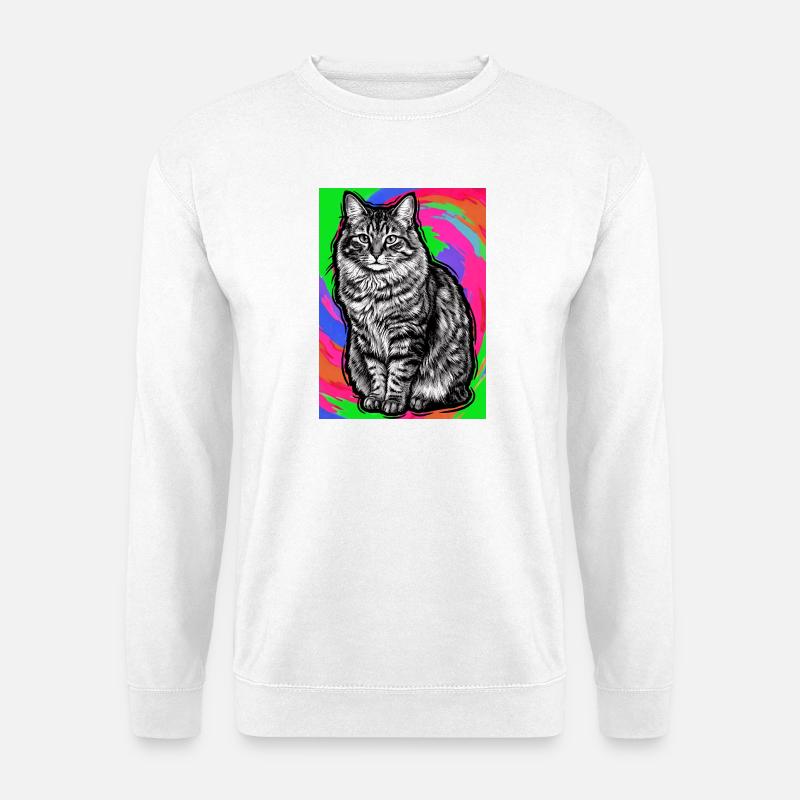 Katze - Unisex Pullover - Weiß