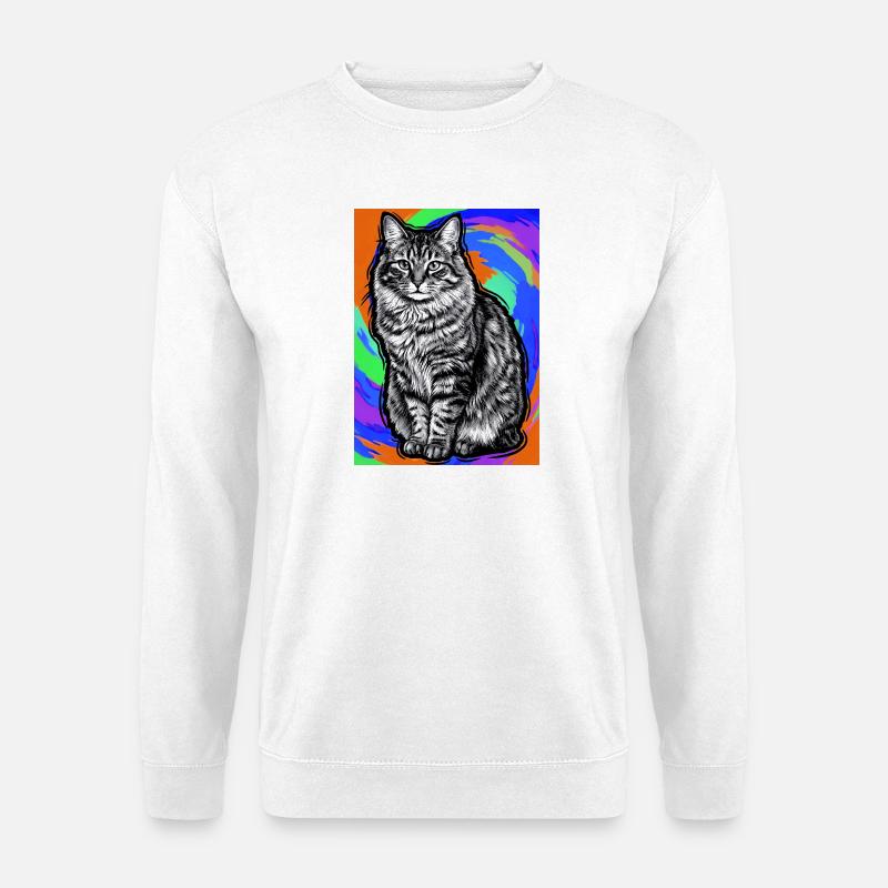 Katze - Unisex Pullover - Weiß