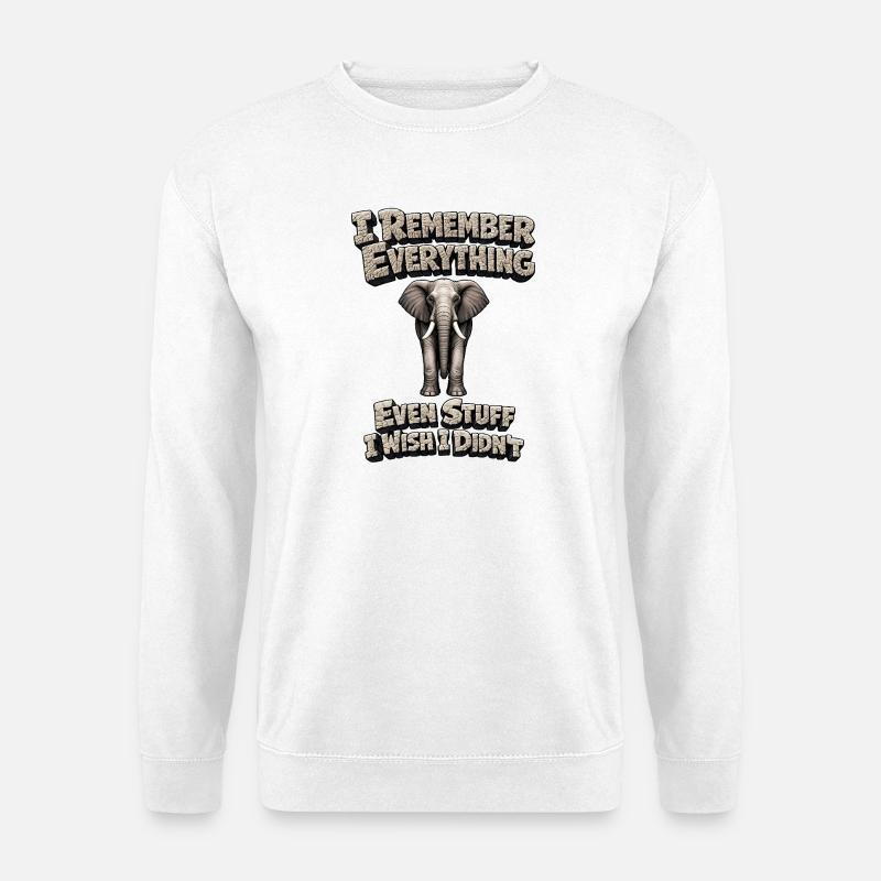 Unvergesslicher Elefant - Unisex Pullover - Weiß