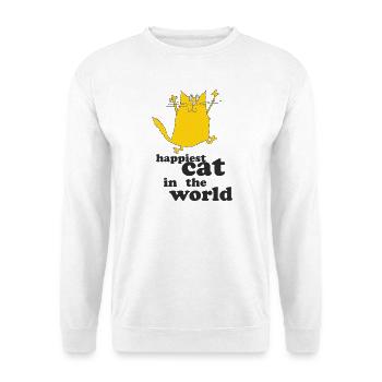 Le chat le plus heureux du monde - Sweat-shirt Unisexe - blanc - Devant